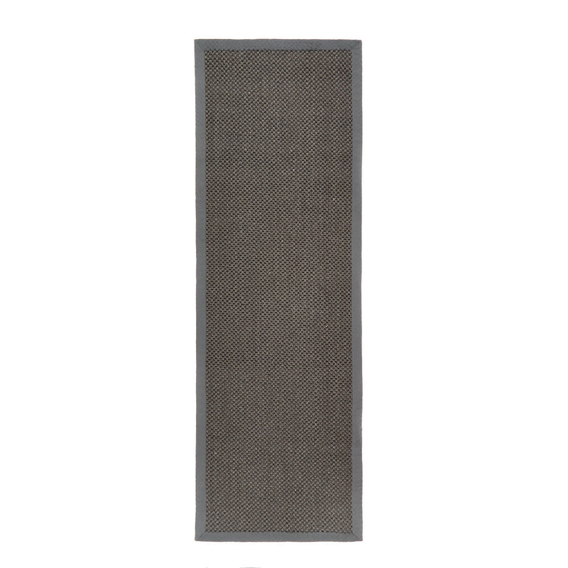 Sisal Grey with Dark Grey Border Rug Runner made from 100% sisal in grey. 