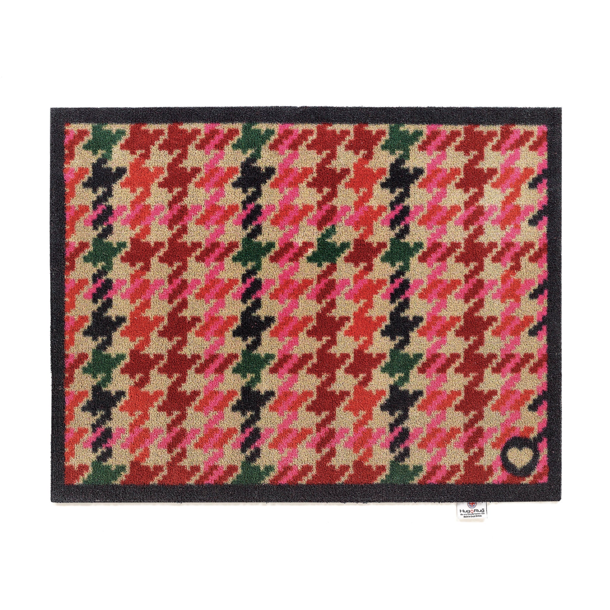 Designer 27 Houndstooth Pink Doormat 1
