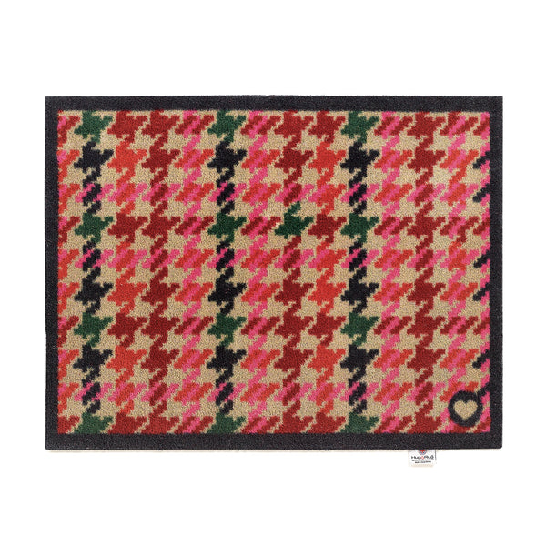 Designer 27 Houndstooth Pink Doormat 1