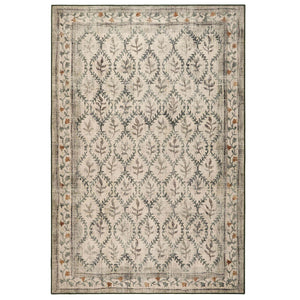 English Garden Eco-Washable Rug- 100% recycled content rug featuring a vintage floral pattern.