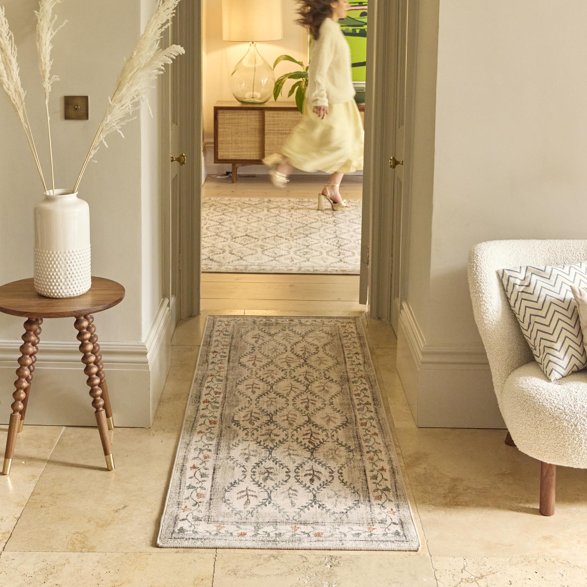 English Garden Eco-Washable Rug Runner