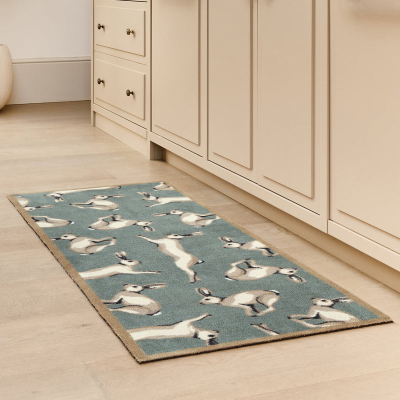 Farmhouse Hares Washable Doormat 4