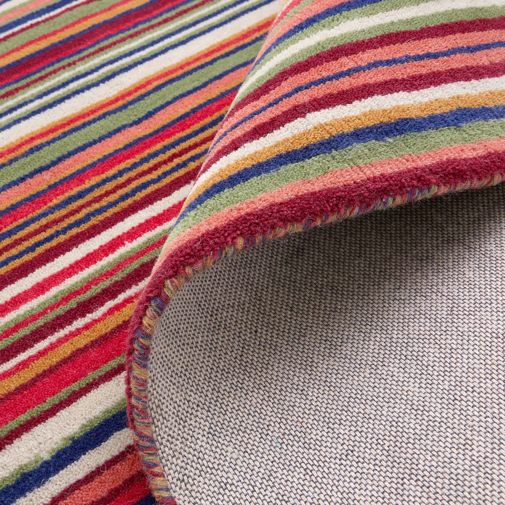 Fine Stripes Multi Runner - a 100% wool runner featuring a multi stripe design.