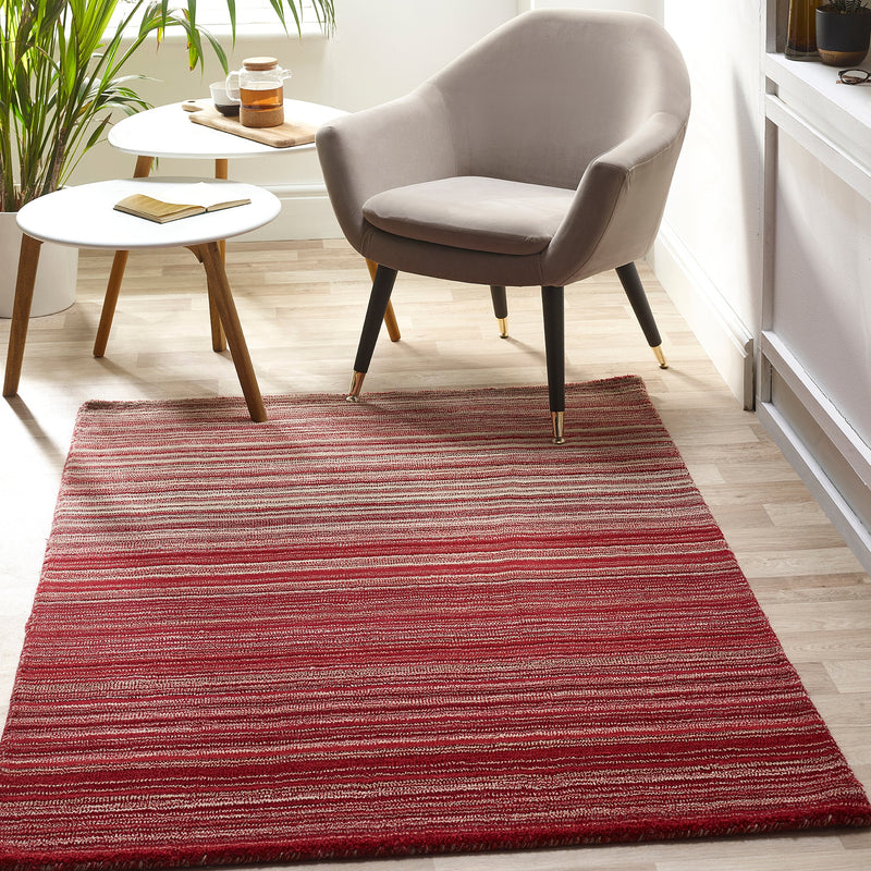Fine Stripes Rug Red 2
