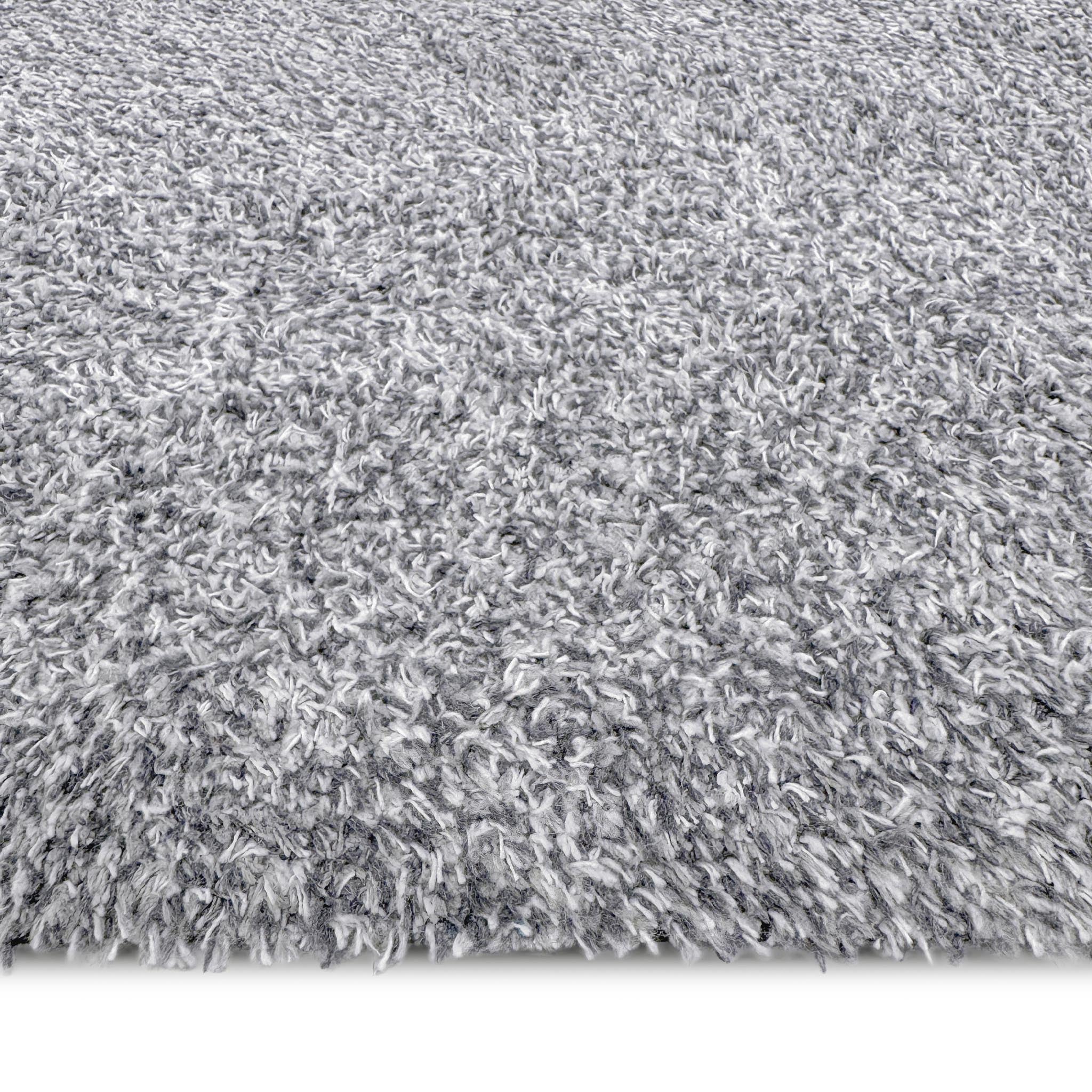 Plain Fleck Soft Silver Doormat made from recycled cotton, featuring a solid grey and silver design. 