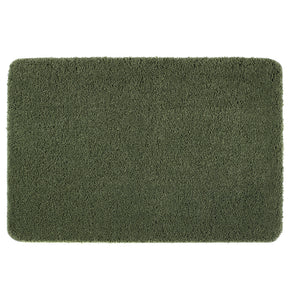 Forest Green Washable Rug in a solid green colour, fully machine washable.