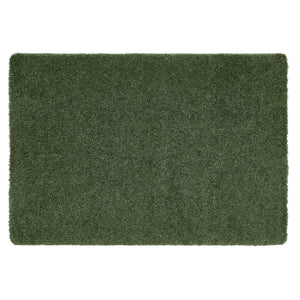 Forest Green Washable Rug in a solid green colour, fully machine washable.