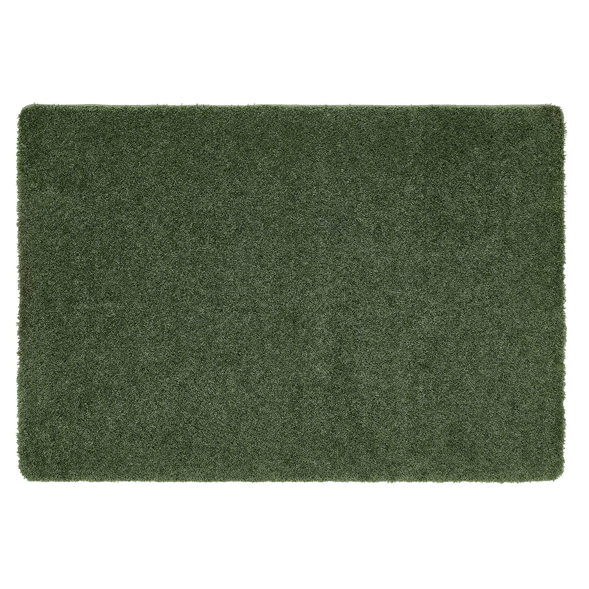 Forest Green Washable Rug in a solid green colour, fully machine washable.