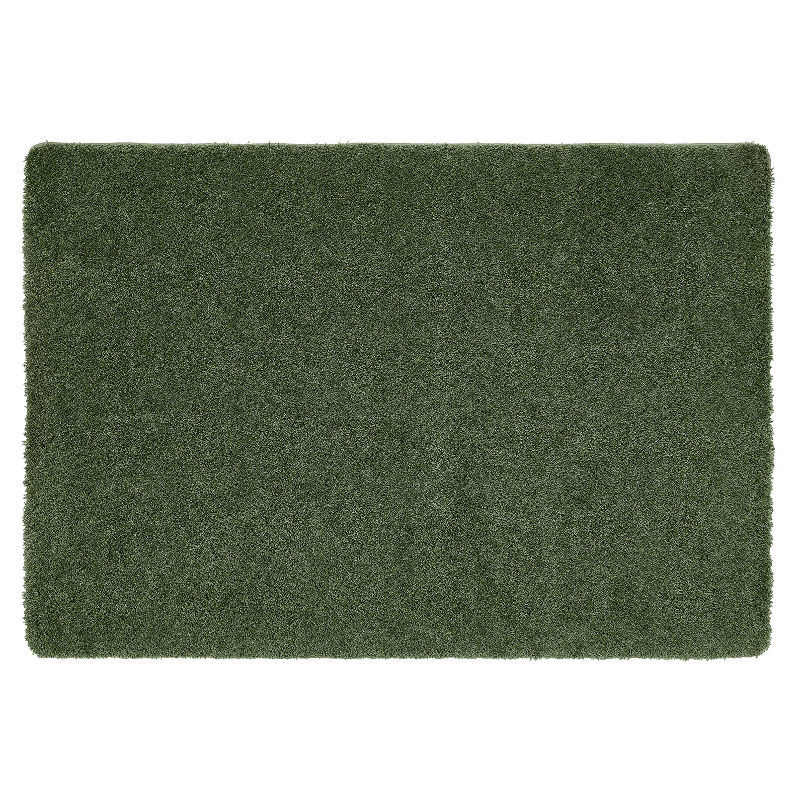 Forest Green Washable Rug in a solid green colour, fully machine washable.