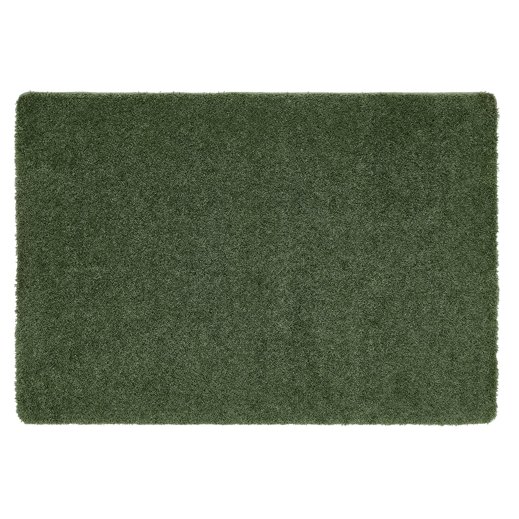 Forest Green Washable Rug in a solid green colour, fully machine washable.
