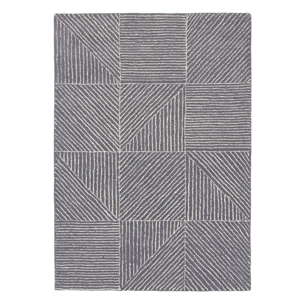 Geometric Rug- 100% wool cut pile rug with a geometric pattern. 