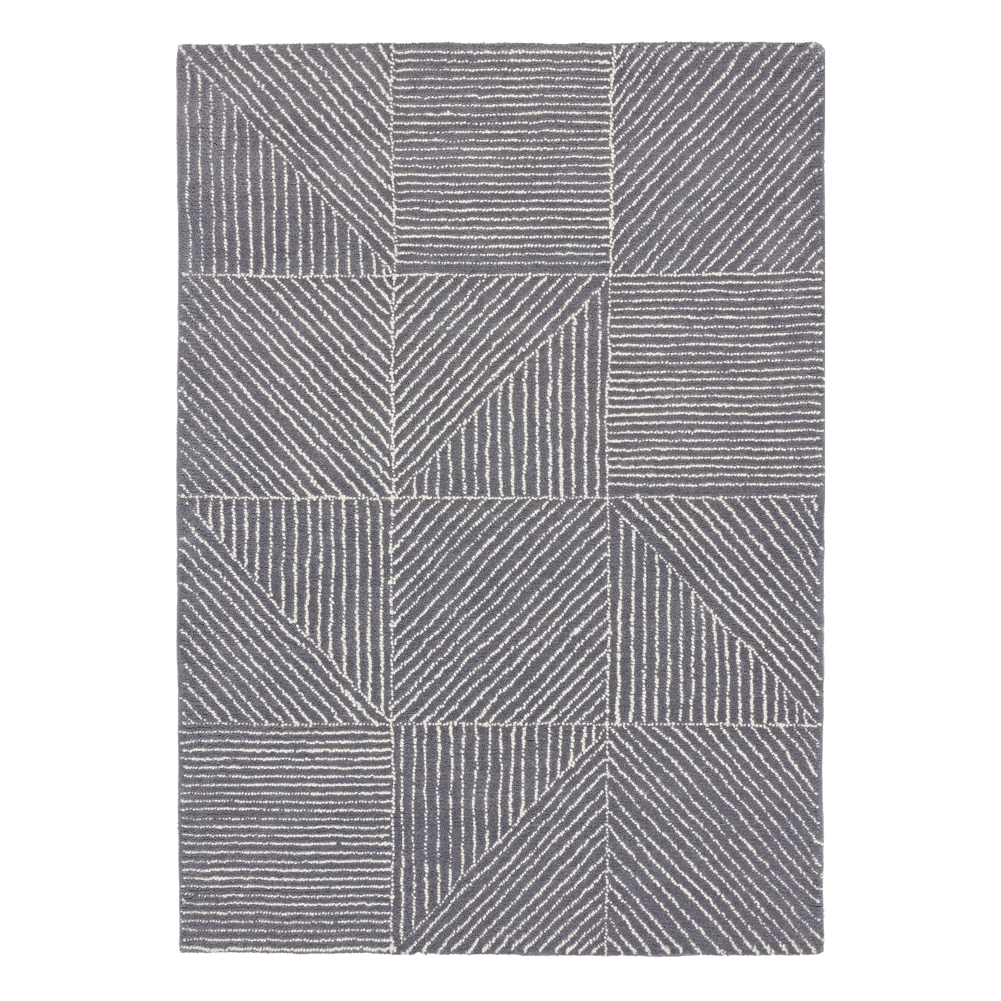 Geometric Rug- 100% wool cut pile rug with a geometric pattern. 
