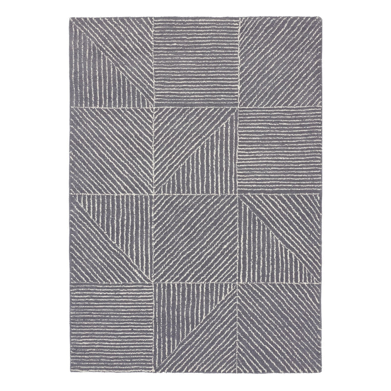 Geometric Rug- 100% wool cut pile rug with a geometric pattern. 