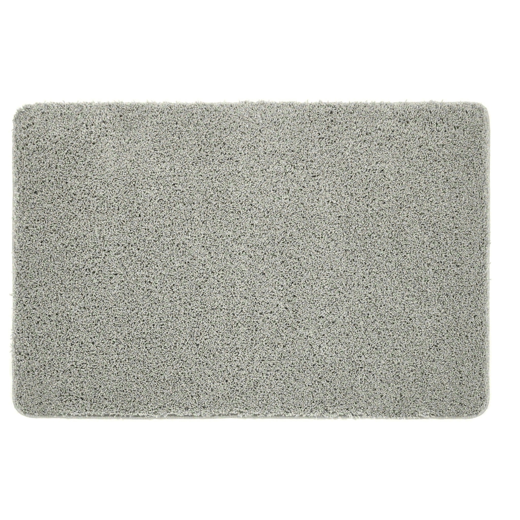 Ghost Grey Washable Rug in a solid grey colour, fully machine washable.