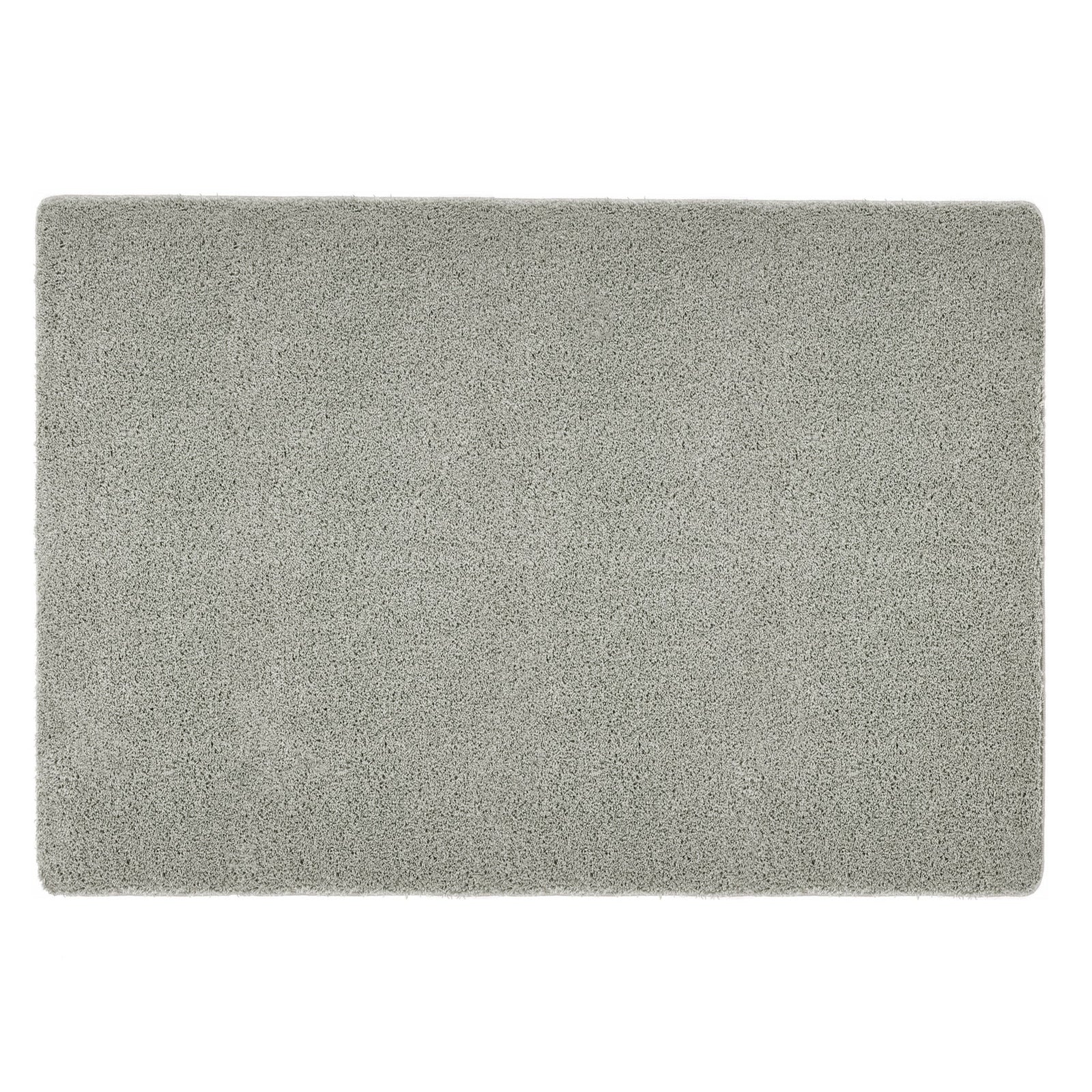 Ghost Grey Washable Rug in a solid grey colour, fully machine washable.