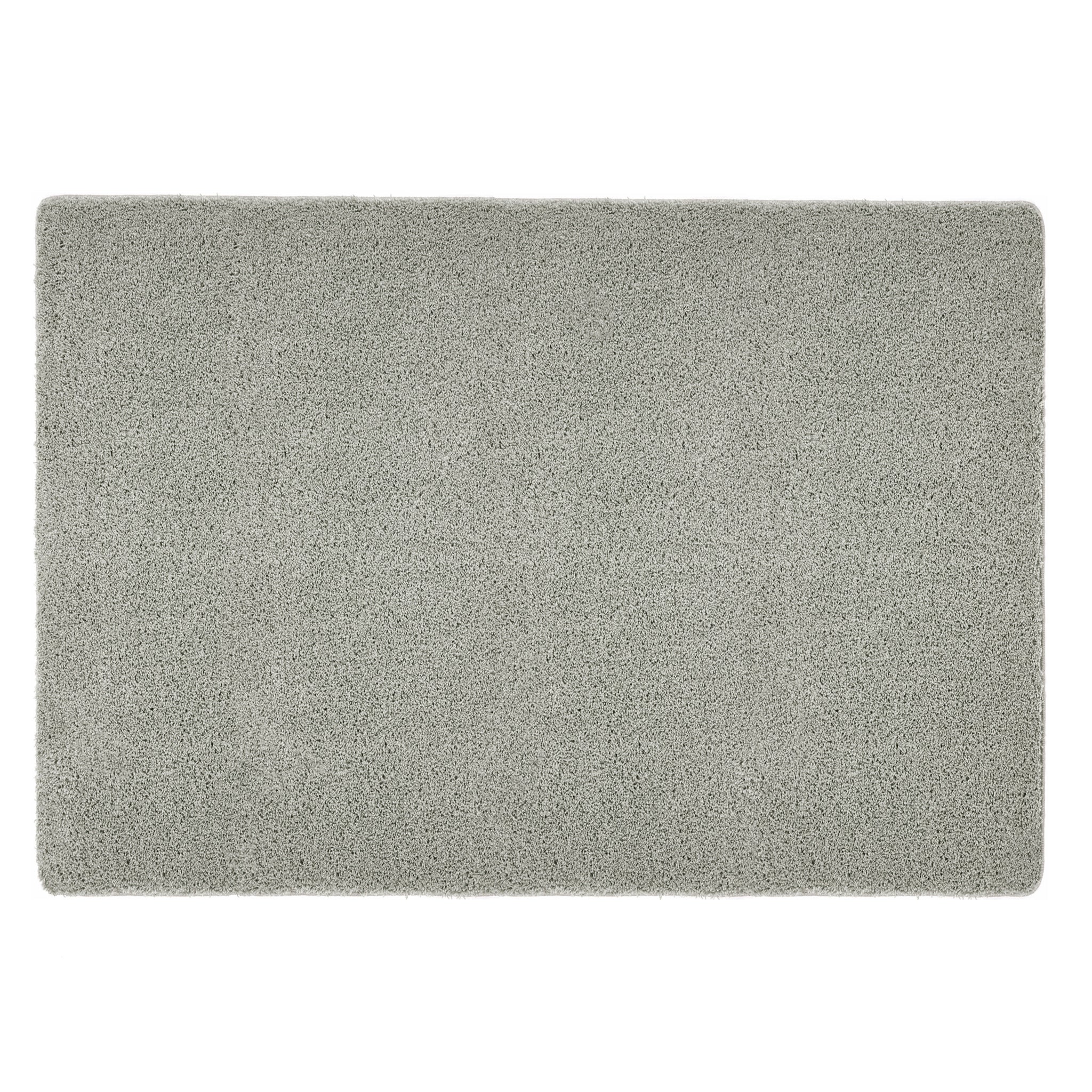 Ghost Grey Washable Rug in a solid grey colour, fully machine washable.