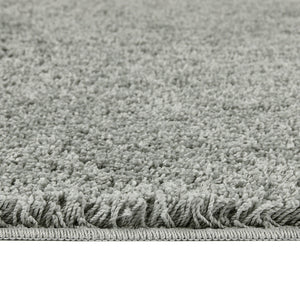 Ghost Grey Washable Rug in a solid grey colour, fully machine washable.