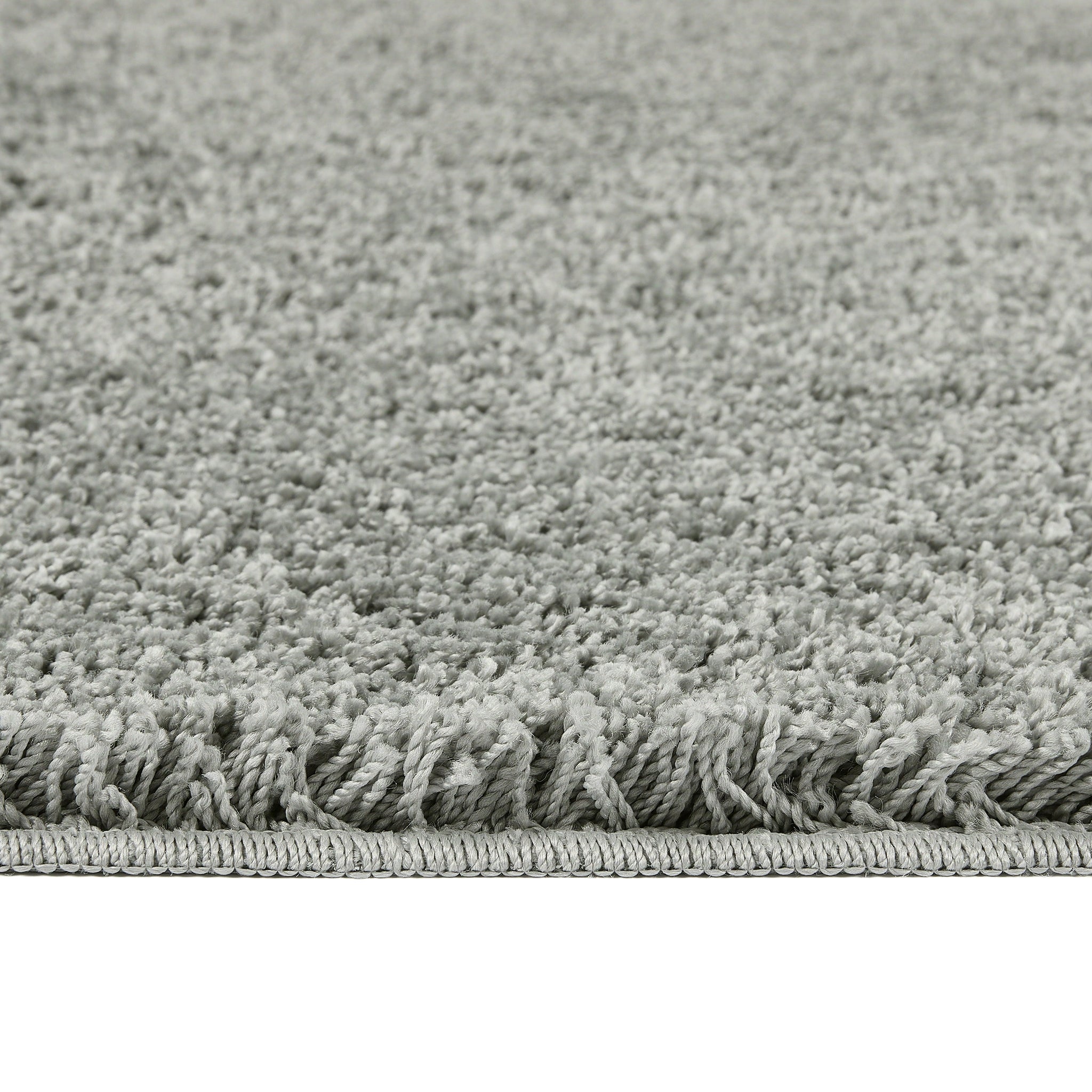 Ghost Grey Washable Rug in a solid grey colour, fully machine washable.
