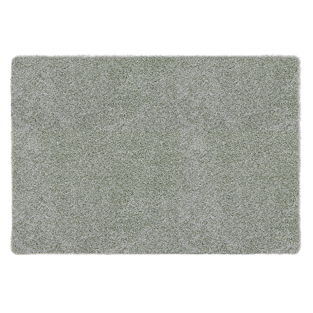 My Rug Green Fleck- a washable rug with green and white flecks.