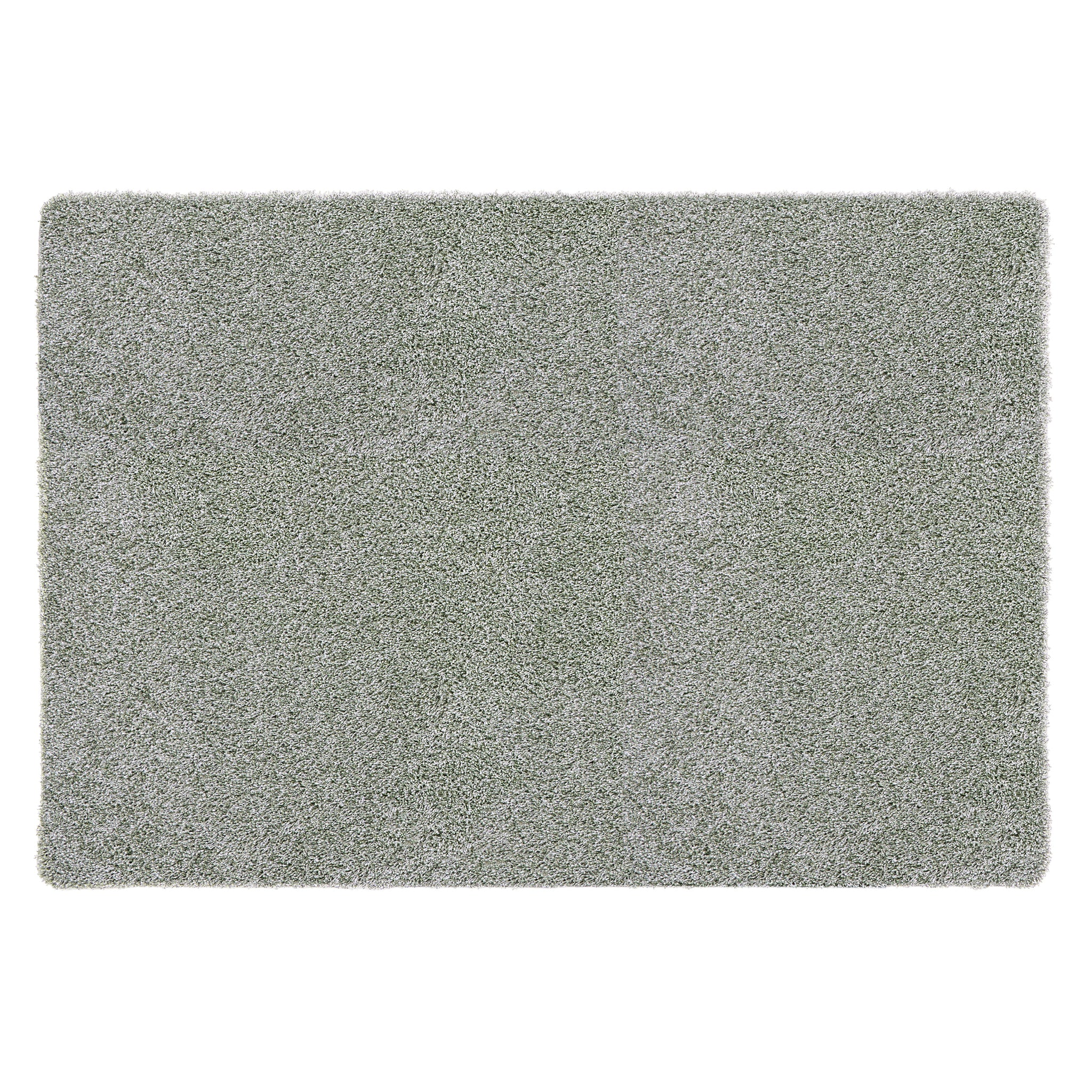 My Rug Green Fleck- a washable rug with green and white flecks.