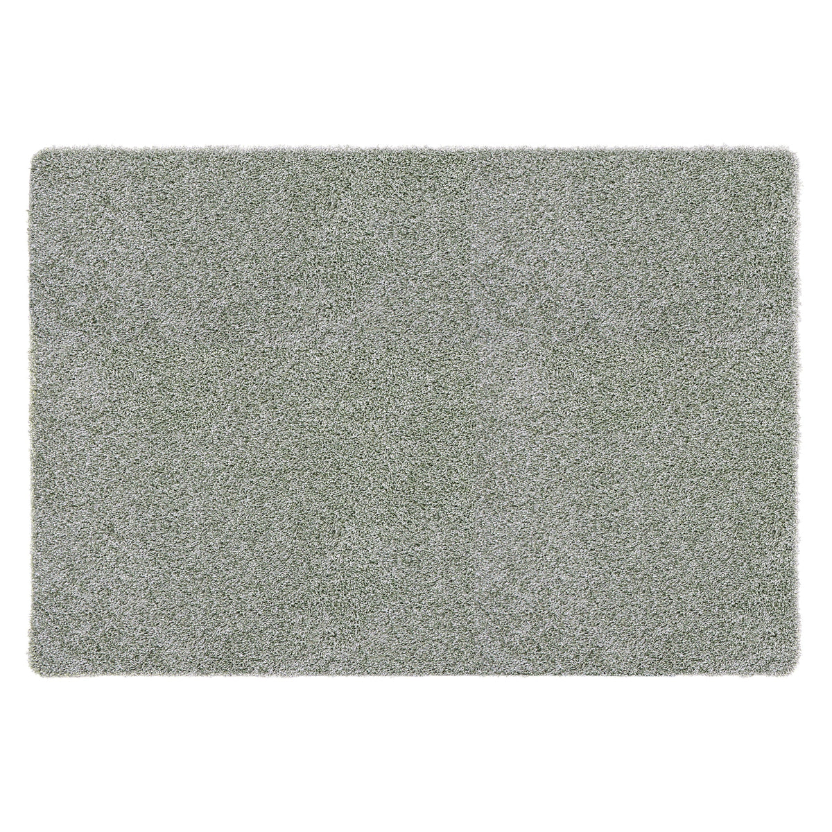 My Rug Green Fleck- a washable rug with green and white flecks.