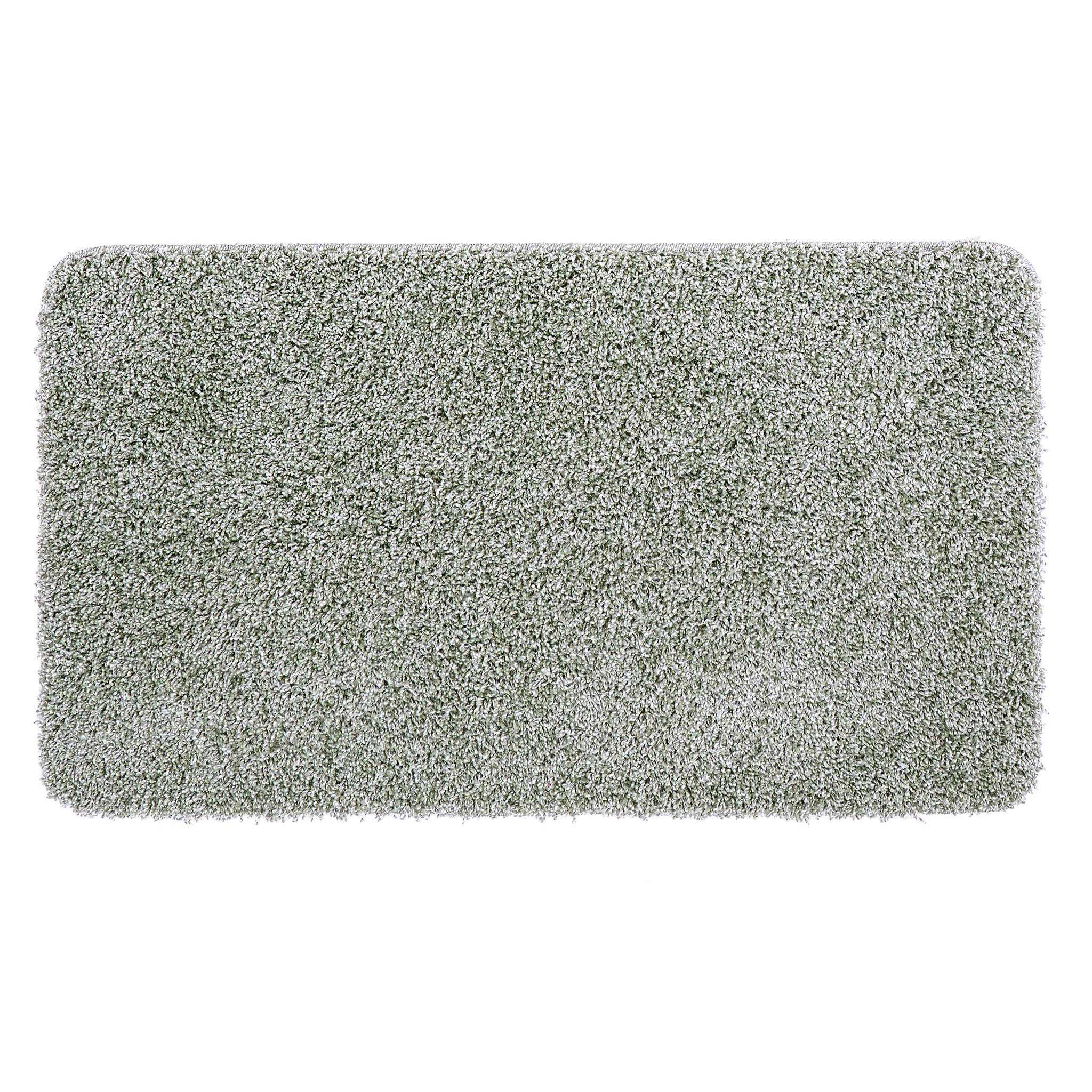 My Rug Green Fleck- a washable rug with green and white flecks.