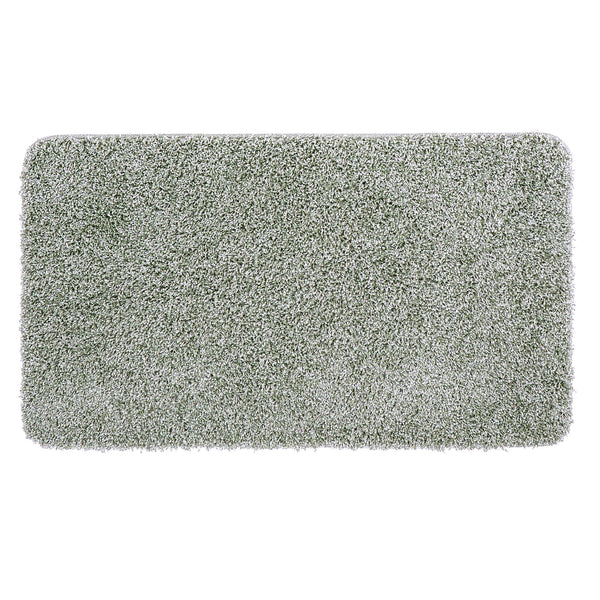 My Rug Green Fleck- a washable rug with green and white flecks.
