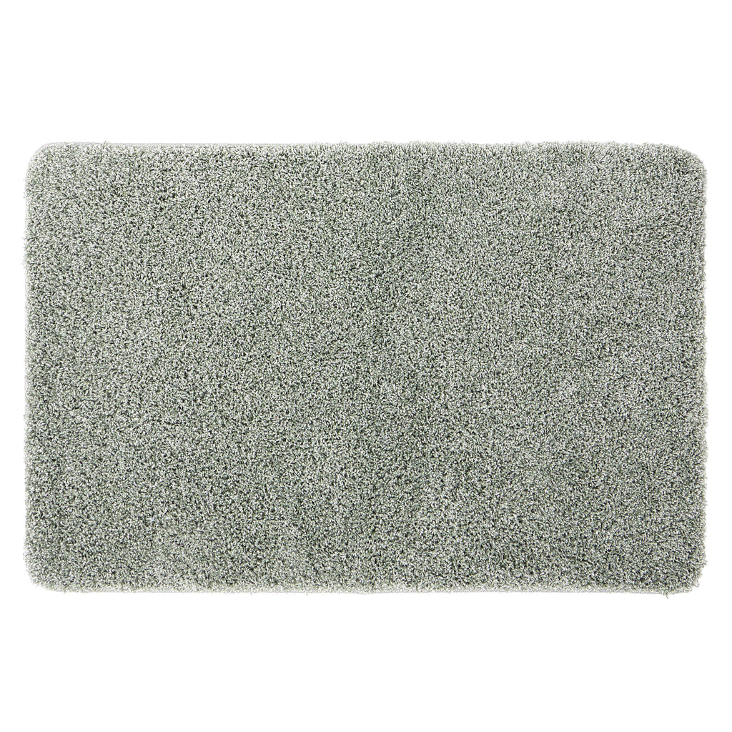 My Rug Green Fleck- a washable rug with green and white flecks.