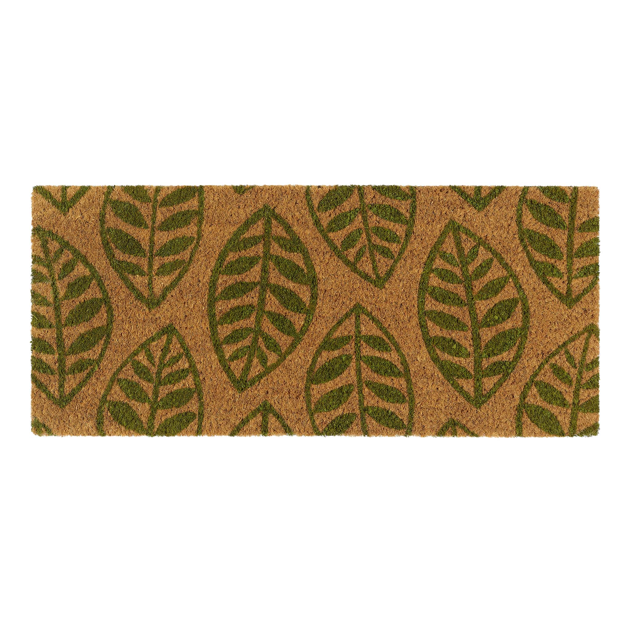 Coir Insert Green Leaves Doormat 1
