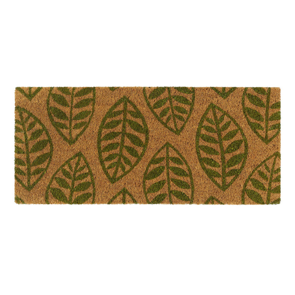 Coir Insert Green Leaves Doormat 1