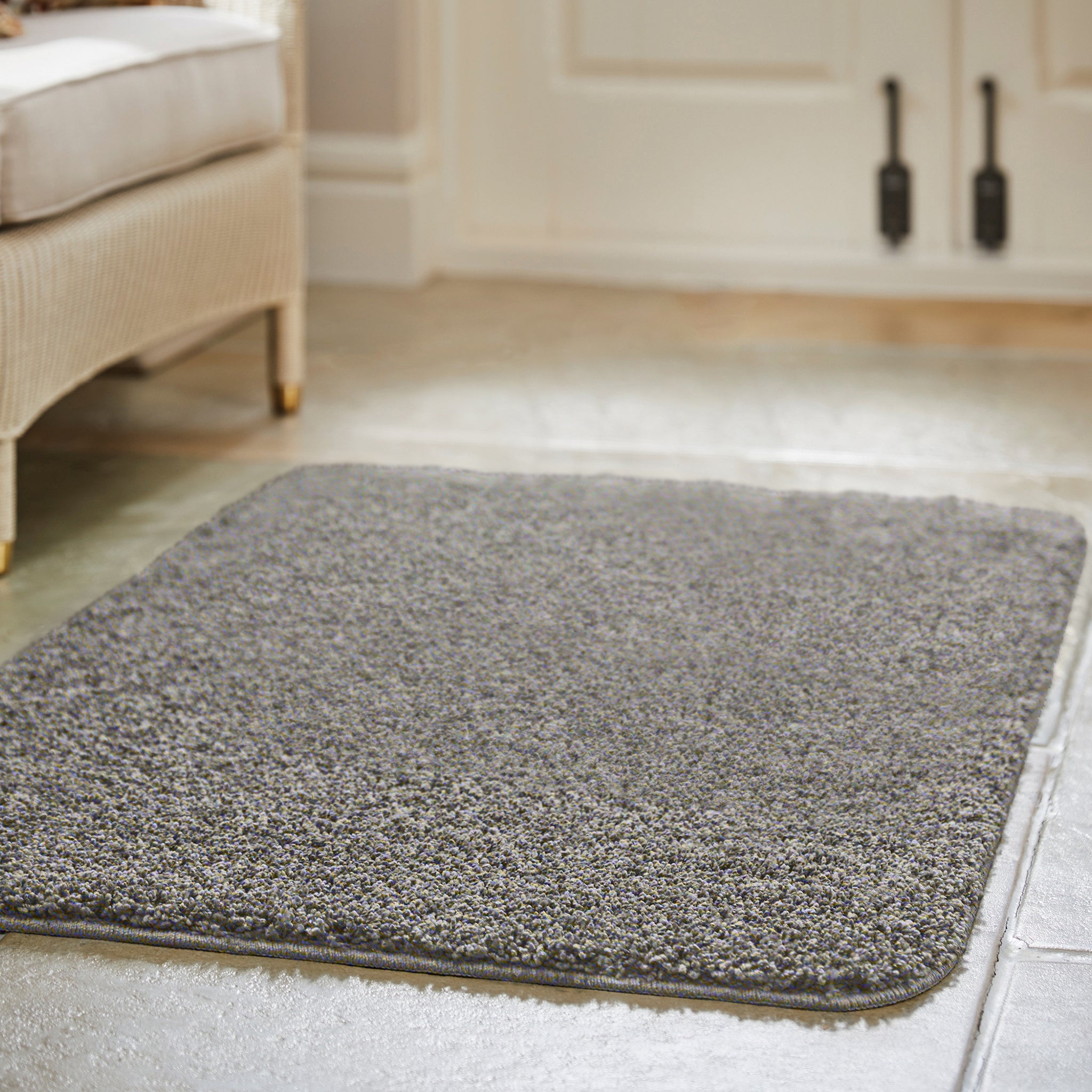 My Rug Grey Fleck- a washable rug with light and dark grey flecks.