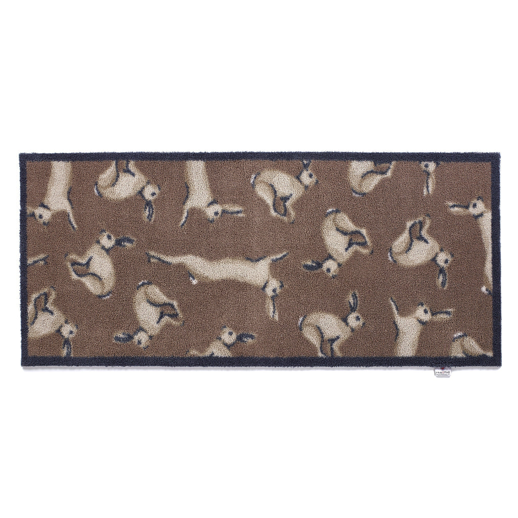 Hare 1 Brown Washable Runner 6