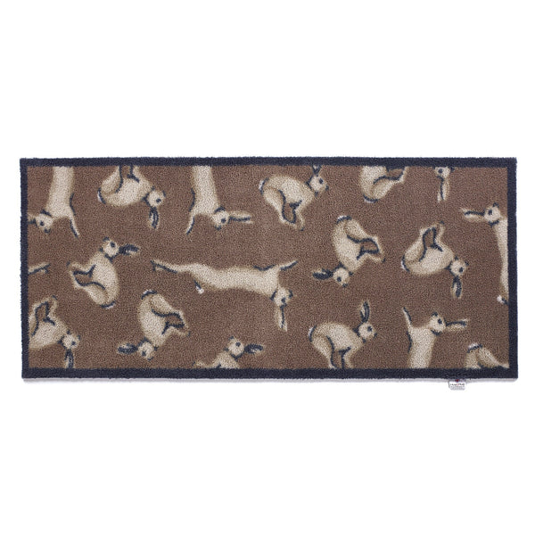 Hare 1 Brown Washable Runner 6