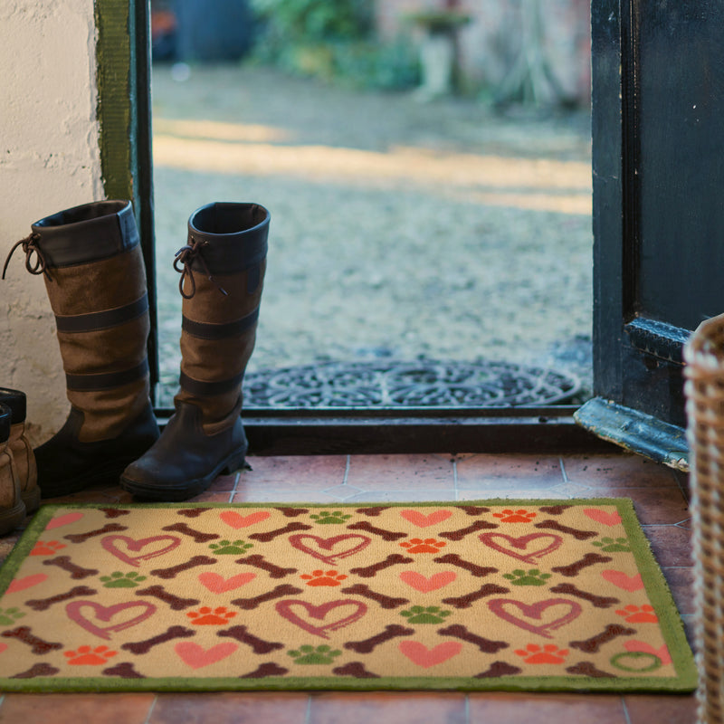 Hearts & Bones Washable Doormat