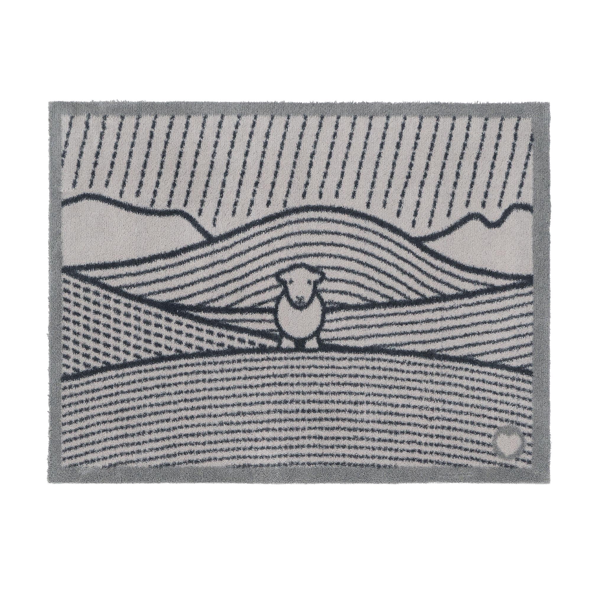 Herdy Lines Doormat- A cotton doormat featuring a Herdy in a field.