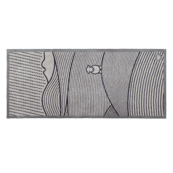 Herdy Lines Runner- A cotton runner featuring a Herdy in a field.