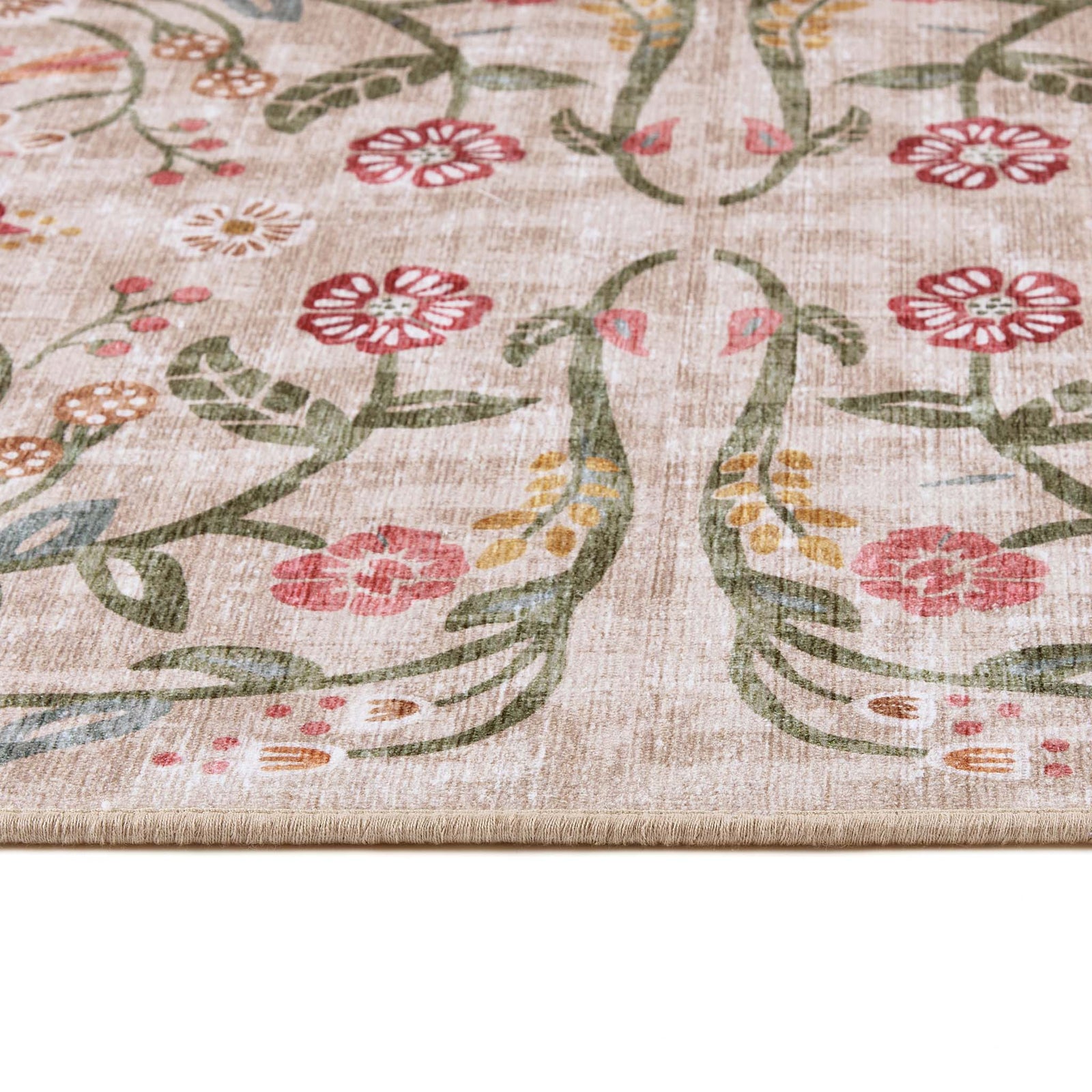 Heritage Garden Eco-washable Runner with a nature-inspired floral design.