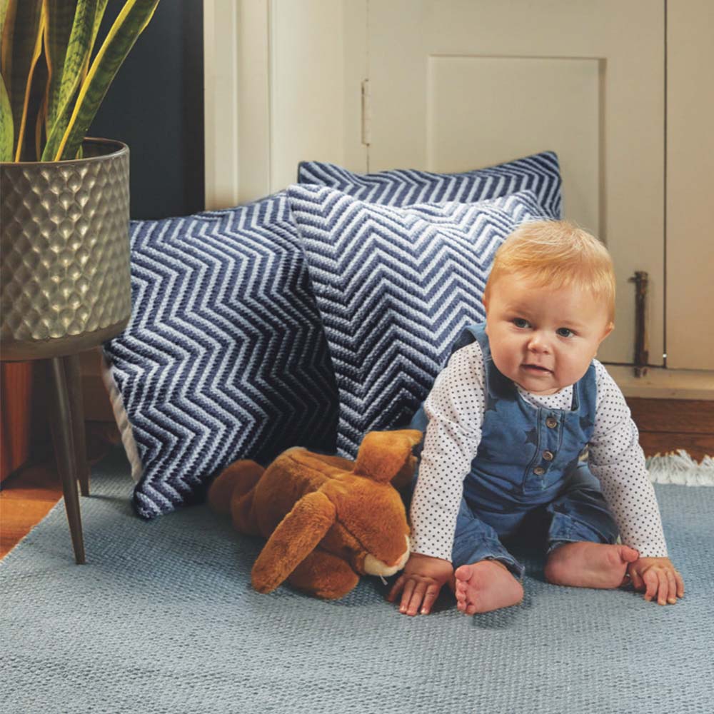 Herringbone Cushion Navy 3