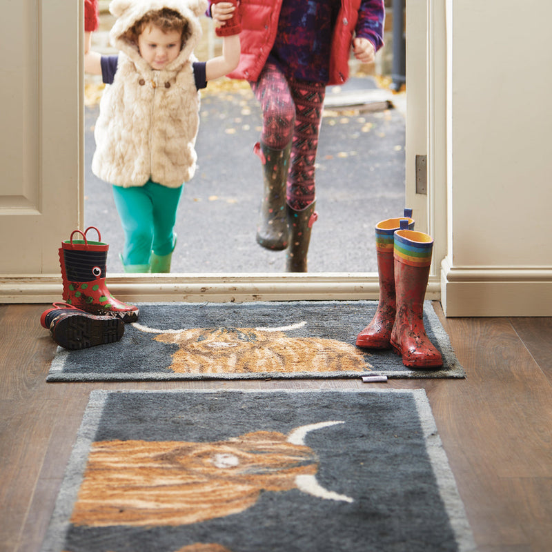 Highland Cow 1 Washable Doormat