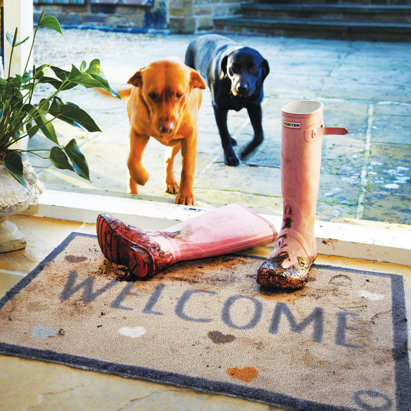 Home 34 Welcome Beige Washable Doormat 4