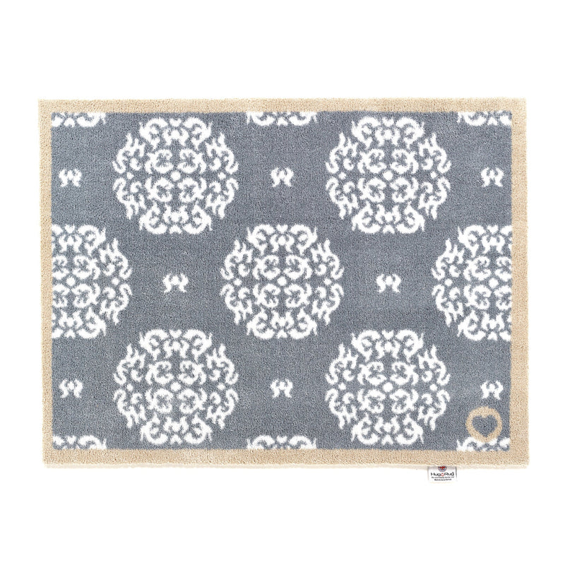 Home 44 Grey Cotton Washable Doormat 1