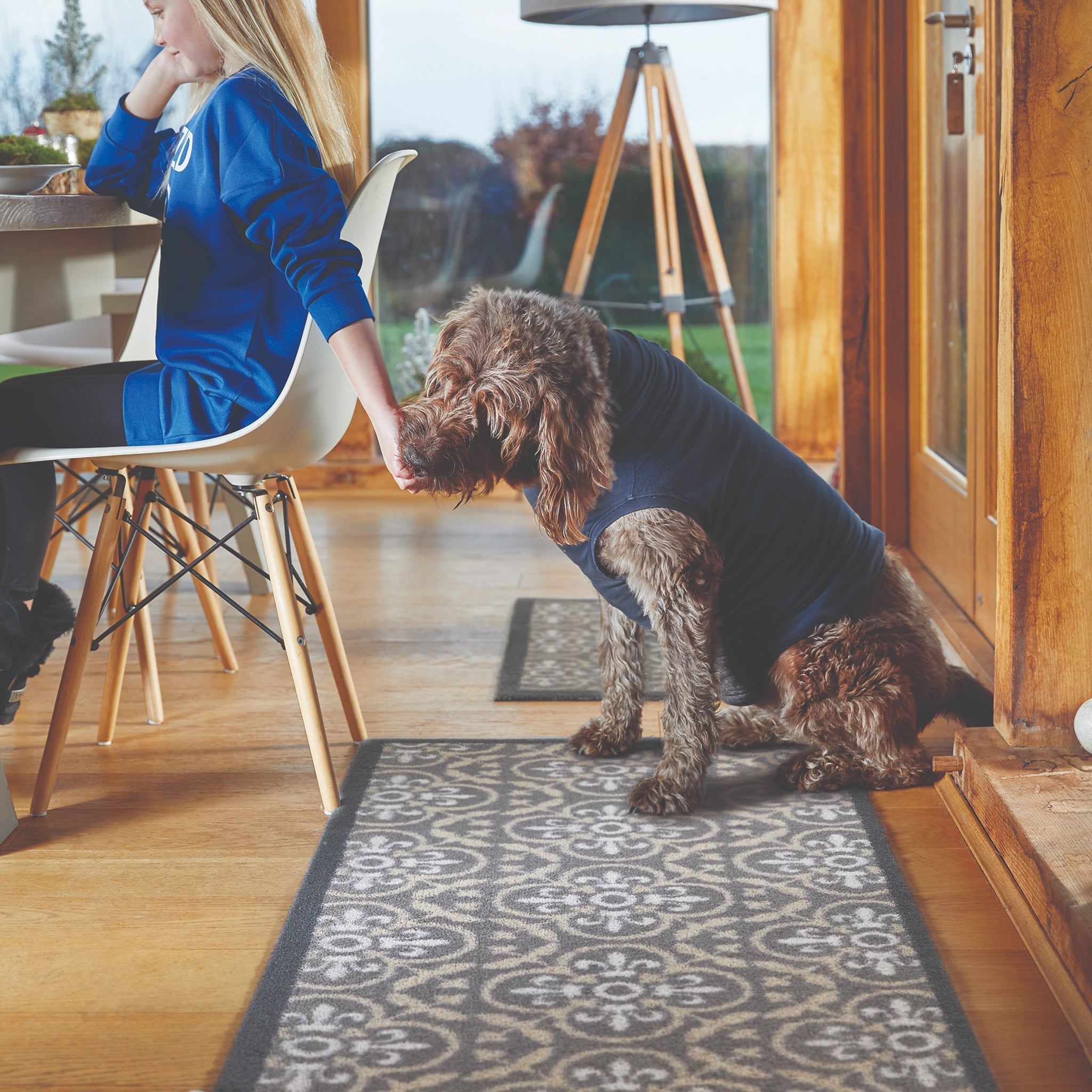 Home 40 Heritage Grey Washable Doormat 2