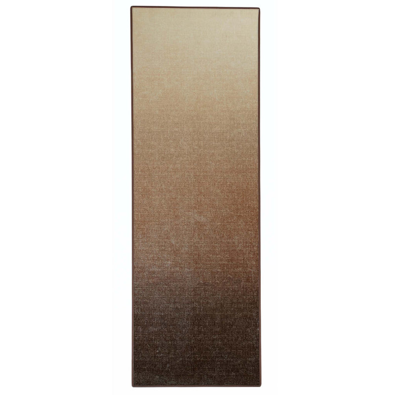 Horizon Ombre Brown Eco-Washable Runner- a 100% recycled material runner featuring a brown ombre design.