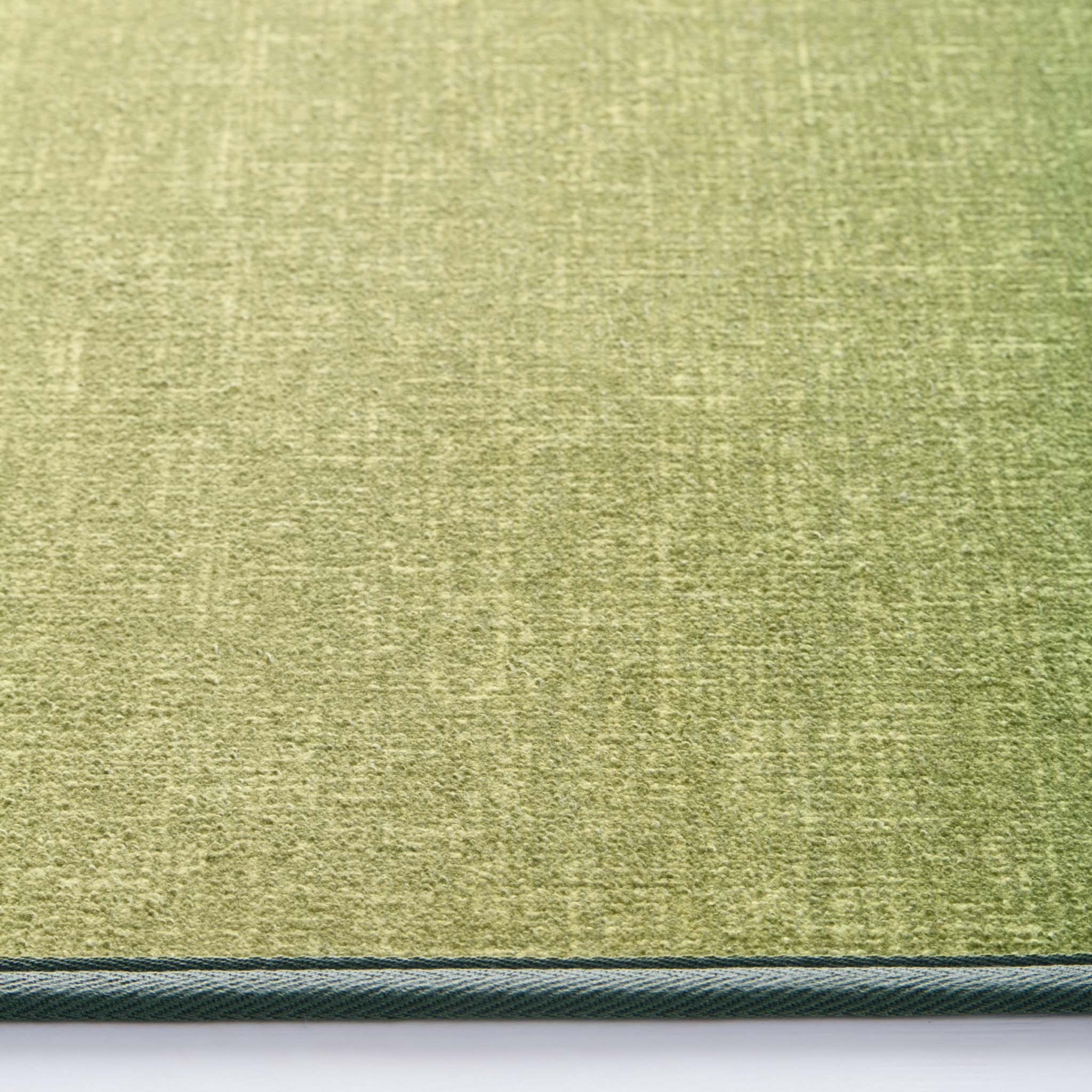 Horizon Ombre Celerly Eco-Washable Runner- a 100% recycled material runner featuring a green ombre design.