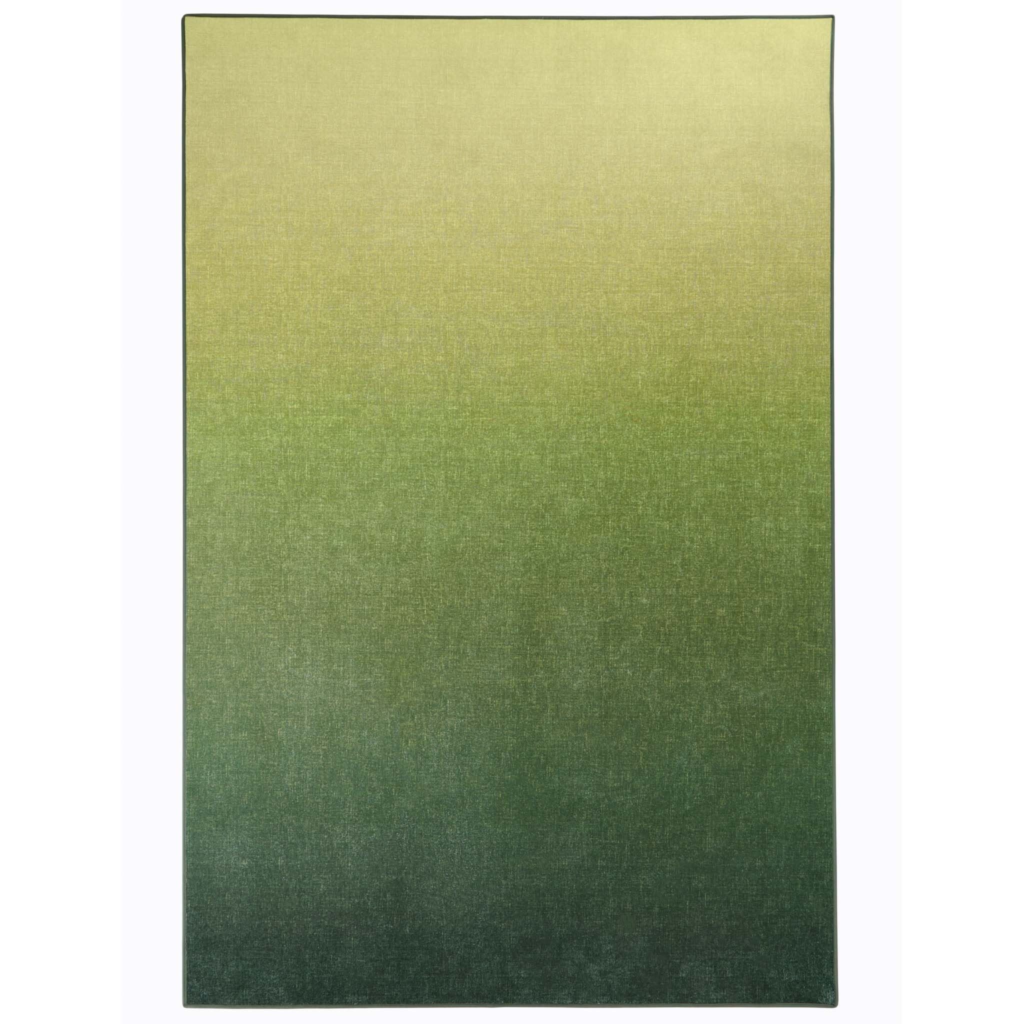 Horizon Ombre Celerly Eco-Washable Rug- a 100% recycled material rug featuring a green ombre design.