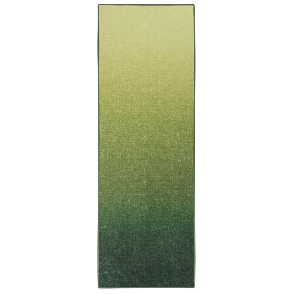 Horizon Ombre Celerly Eco-Washable Runner- a 100% recycled material runner featuring a green ombre design.
