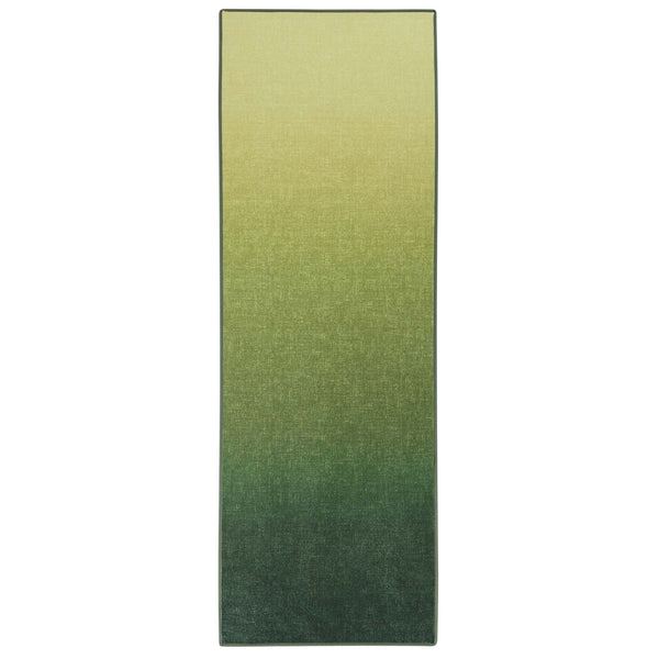 Horizon Ombre Celerly Eco-Washable Runner- a 100% recycled material runner featuring a green ombre design.
