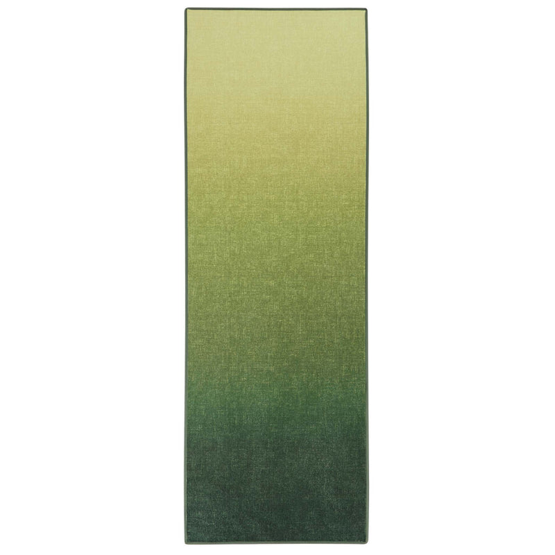 Horizon Ombre Celerly Eco-Washable Runner- a 100% recycled material runner featuring a green ombre design.