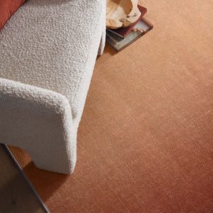 Horizon Ombre CoralEco-Washable Rug- a 100% recycled material rug featuring a orange\red ombre design.