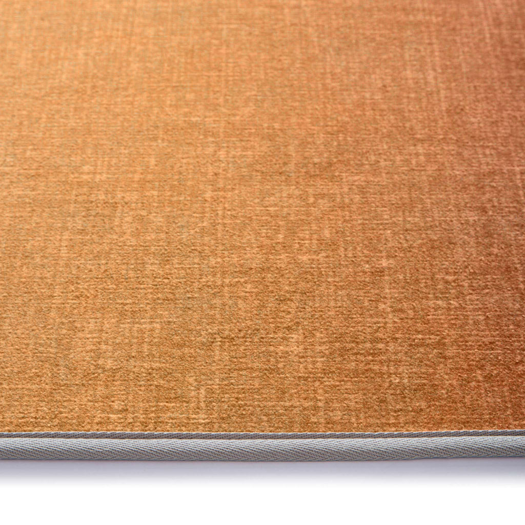 Horizon Coral Ombre Eco-Washable Runner - a 100% recycled material runner featuring a red and orange ombre effect.